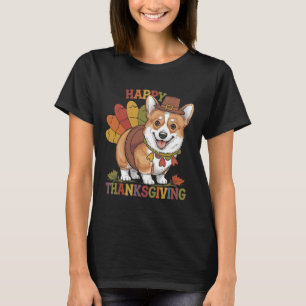 Camiseta Pavo de perro Corgi de Acción de Gracias