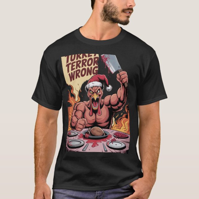 Camiseta Pavo de Venganza Terrorífico (Anverso)
