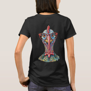 Camiseta Pavo Divertido con Gafas Dibujo Animado Divertido