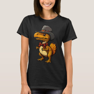 Camiseta Pavo Divertido Dinosaurio Acción de Gracias Pavo C