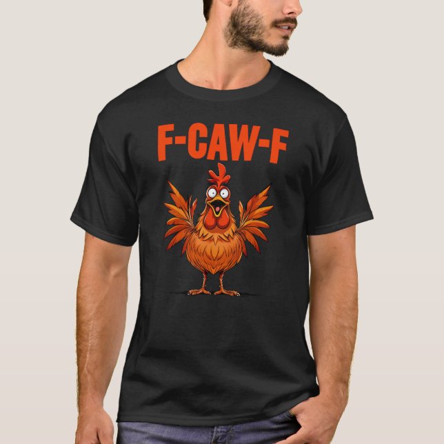 Camiseta Pavo Divertido F-CAW-F Día de Acción de Gracias Po (Anverso)