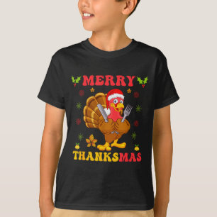 Camiseta Pavo Divertido Santa Alegre Gracias Navidad Navida
