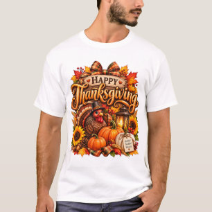 Camiseta Pavo Feliz Día de Acción de Gracias