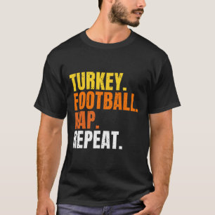 Camiseta Pavo Fútbol Siesta Repetir Calabaza Feliz Día de A