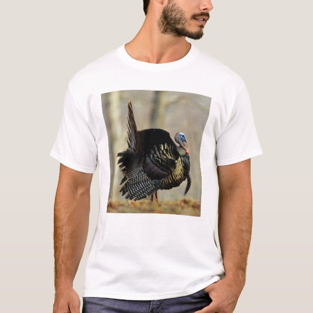 Camiseta Pavo macho pavoneándose, Illinois (Anverso)