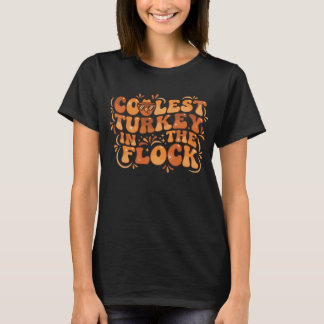 Camiseta Pavo más genial de la bandada Floral Acción de Gra