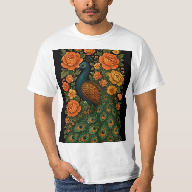 Camiseta Pavo real  (Anverso)