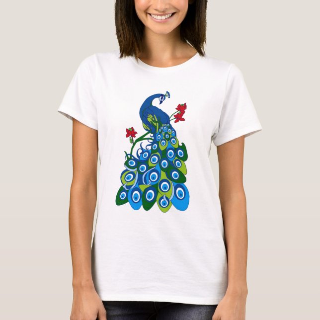 Camiseta pavo real (Anverso)