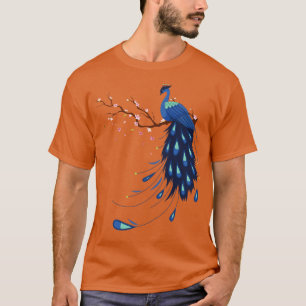 Camiseta Pavo Real de Pájaro Ornamental