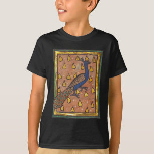 Camiseta Pavo real del bestiario medieval c. 1270