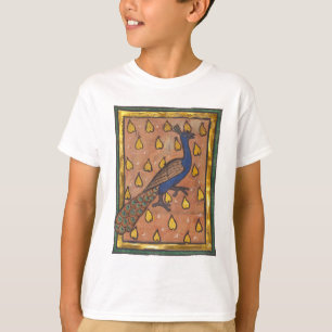 Camiseta Pavo real del bestiario medieval c. 1270
