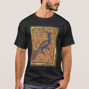 Camiseta Pavo real del bestiario medieval c. 1270