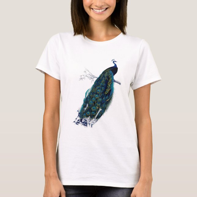 Camiseta Pavo real del vintage (Anverso)