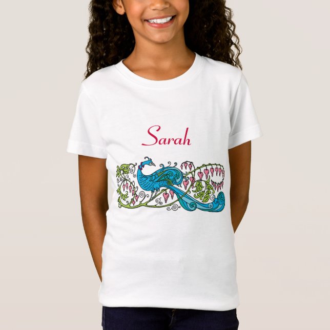 Camiseta Pavo real personalizado del vintage (Anverso)