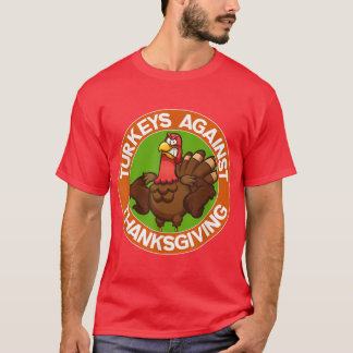 Camiseta Pavos Contra el Día de Acción de Gracias Vegano