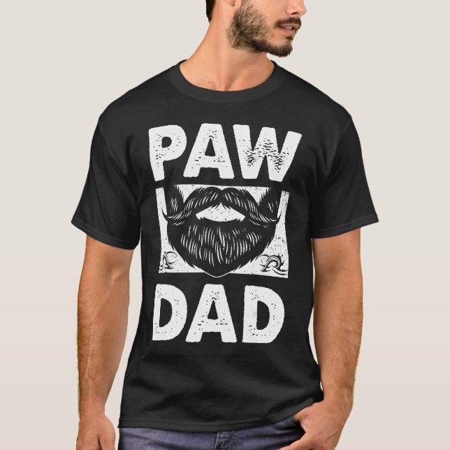 Camiseta Paw Dad Animal Daddy Mascotas Padre Perro estilo d (Anverso)