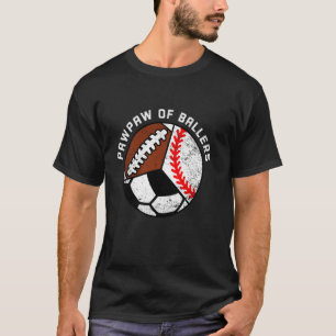 Camiseta Paw De Baloncestistas Divertido Fútbol De Béisbol