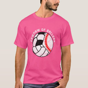 Camiseta Paw De Baloncestistas Famoso Voleibol De Béisbol