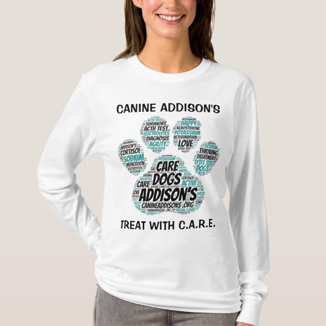 Camiseta Paw de Canine Addison imprime el té blanco de mang (Anverso)