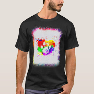 Camiseta Paw de color de agua Perro Amor R Niño Chica Tie C