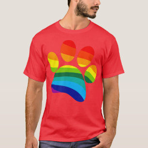 Camiseta Paw de perro arco iris imprentaMe encantan los