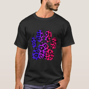 Camiseta Paw de perro arcoiris leopardo imprime el orgullo