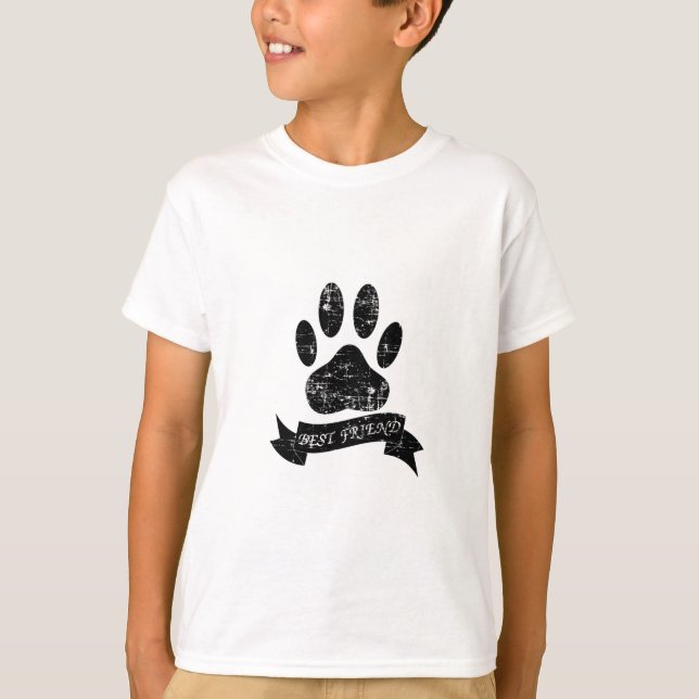 Camiseta Paw De Perro Con Lazo (Anverso)