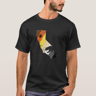 Camiseta Paw del Orgullo Gay de la Bandera Gay de Californi
