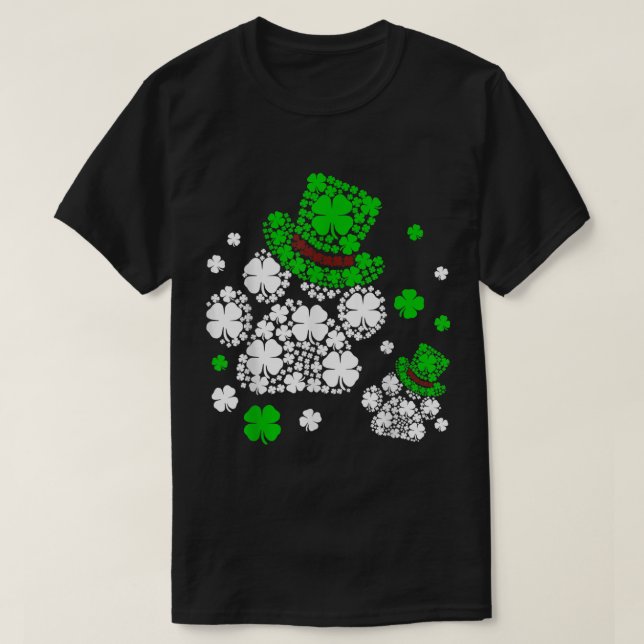 Camiseta Paw Gorra Leprechaun St Patricks Day Shamrock Dog  (Diseño del anverso)