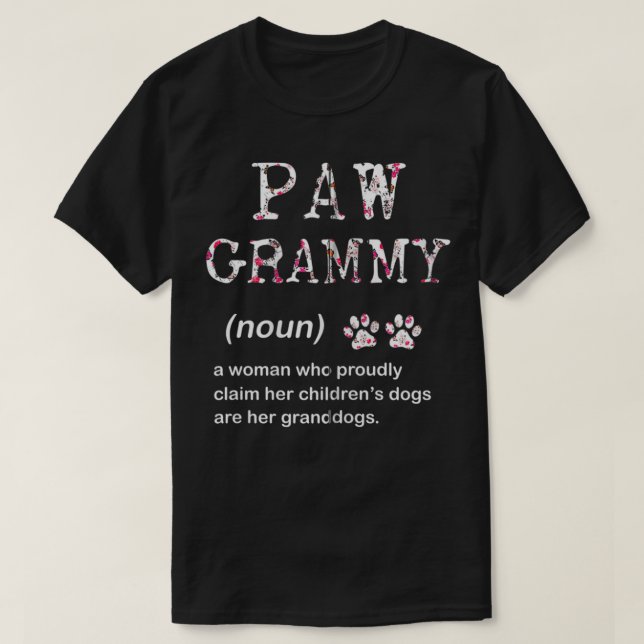Camiseta Paw Grammy Dog Abuelas Mujeres Para Madres Navidad (Diseño del anverso)