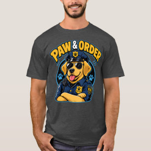 Camiseta Paw & Order Perro Policía PNG, Sublimación Diverti