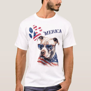 Camiseta Paw Patriótica de la Bandera de Estados Unidos Imp