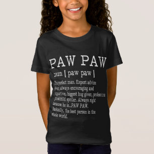 Camiseta Paw Paw Definición Regalos del Día del Abuelo Padr
