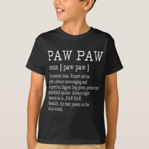Camiseta Paw Paw Definición Regalos del Día del Abuelo Padr