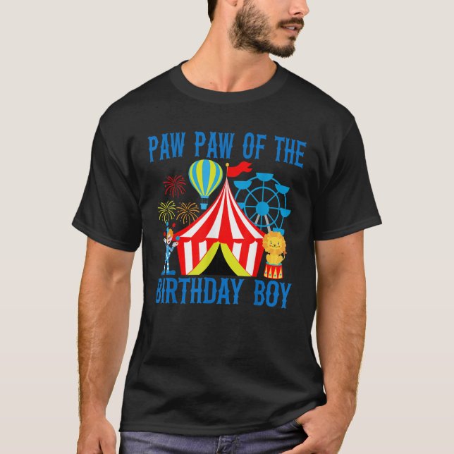 Camiseta Paw Paw del cumpleaños del chico Ringmaster Circus (Anverso)