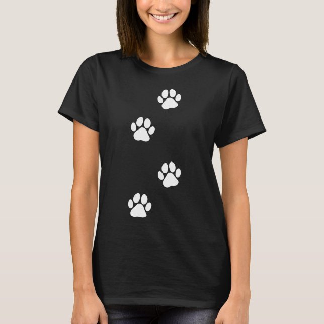 Camiseta Paw Print Dog Cat Pet Lover (Anverso)