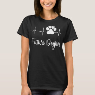 Camiseta Paw Print Heartbeat EKG Vet Tech Veterinary Future