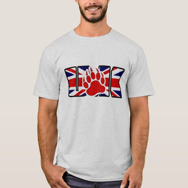 CAMISETA PAW ROJO EN LA BANDERA DEL REINO UNIDO (Anverso)