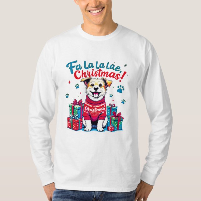Camiseta Paw-some Christmas Funny Dog T-shirt (Anverso)