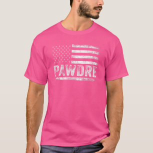 Camiseta Pawdre para hombre bandera de EE. UU. Pata de perr