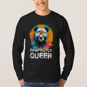 Camiseta Pawfectamente queer panda con gafas de sol transgé