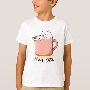 Camiseta Pawfee Break Funny Cat Coffee Pun