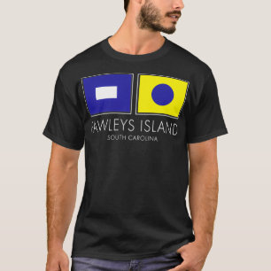 Camiseta Pawleys Island South Carolina Nautical Flag Graphi