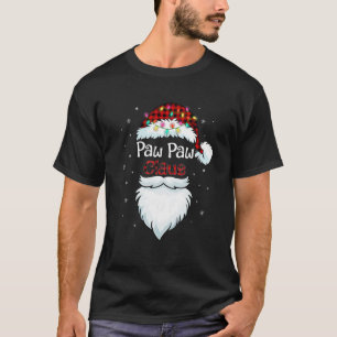 Camiseta Pawpaw Claus Beard Red Plaid Navidades Pajamas Xma