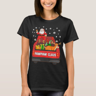 Camiseta Pawpaw Claus Red Truck Santa Reindeer Elf Christma