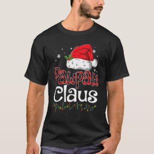 Camiseta Pawpaw Claus Santa Hat Red Plaid Buffalo Navidades