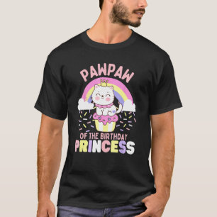 Camiseta Pawpaw de la Princesa de Cumpleaños Gato Lindo en