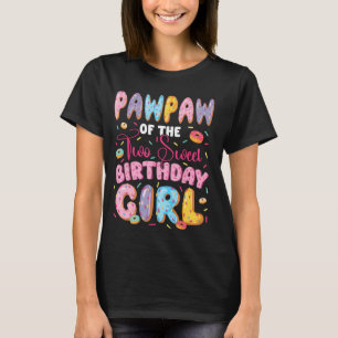 Camiseta Pawpaw De Las Dos Cumpleaños Dulces Chica Donut 2D