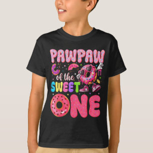 Camiseta Pawpaw del dulce primero cumpleaños donut cumpleañ