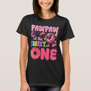 Camiseta Pawpaw del dulce primero cumpleaños donut cumpleañ